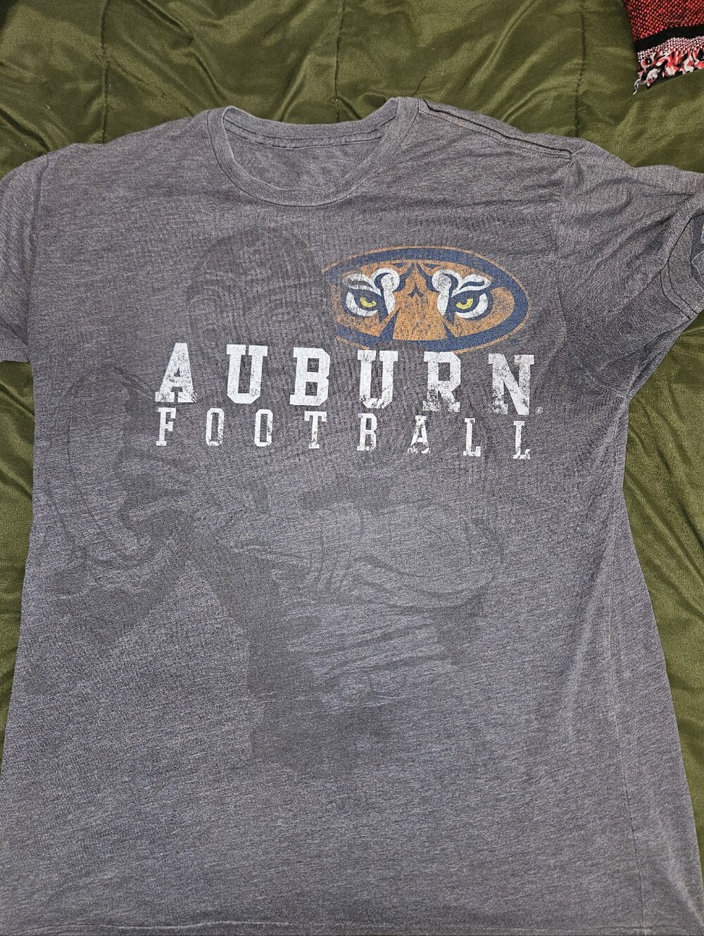 Auburn Football Men's Gray Graphic Tee
